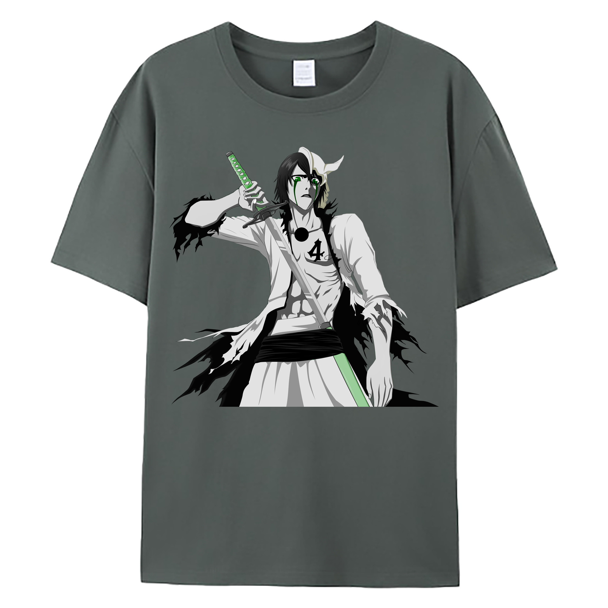（画像用） ブリーチ ウルキオラ·シファー BLEACH Ulquiorra cifer 綿100％ メンズ半袖Tシャツ｜肌触りやわらか＆通気性